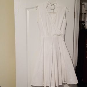 Summer White wrap swing dress